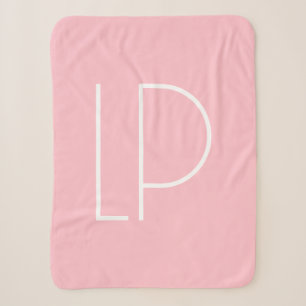 Cobertor Sherpa Elegante inicial moderna minimalista em rosa paste