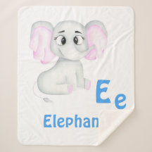 Elephant personalize ABC: Carta E - Adicione seu n