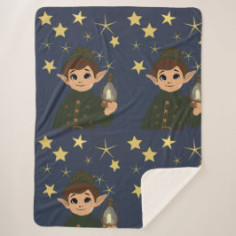 Cobertor Sherpa Elf Watcher Starry Night Sherpa Blanket