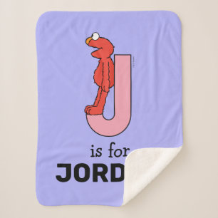 Cobertor Sherpa Elmo Alphabet J Rosa