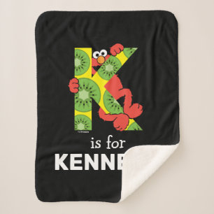 Cobertor Sherpa Elmo Alphabet   K Kiwi