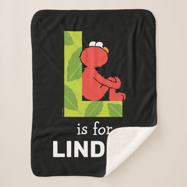 Cobertor Sherpa Elmo Alphabet | L Folha (Frente)