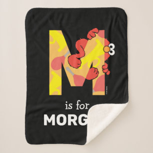 Cobertor Sherpa Elmo Alphabet   M Música