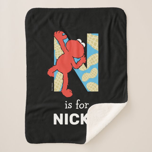 Cobertor Sherpa Elmo Alphabet | N LOUCOS (Frente)