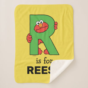 Cobertor Sherpa Elmo Alphabet   R Verde