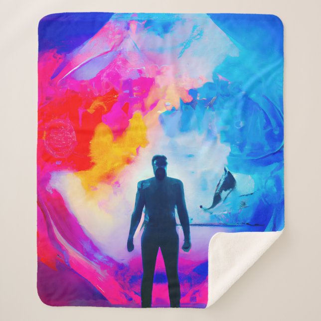 Cobertor Sherpa Em pé nas cores (Frente)