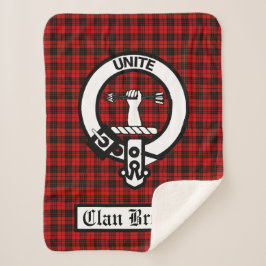 Cobertor Sherpa Emblema da Crista do Clã Brodie & Tartan