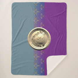 Cobertor Sherpa Emblema de Bronze do 8º aniversário de casamento