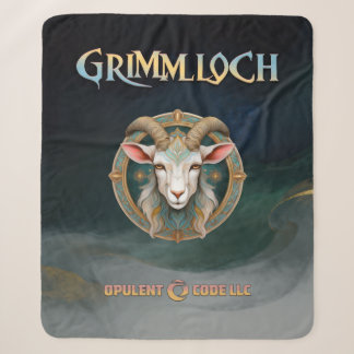 Cobertor Sherpa Emblema de Cabra Grimmloch Fantasia RPG Frente Úni