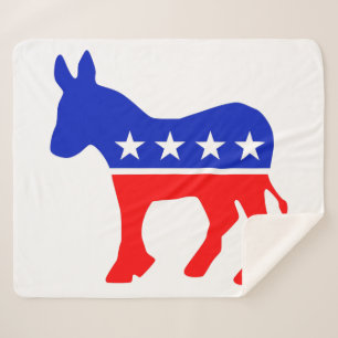 Cobertor Sherpa Emblema Político do Partido Democrático (Donkey)