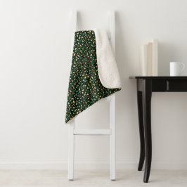 Cobertor Sherpa Emerald e Dourado Safari Series Design 1