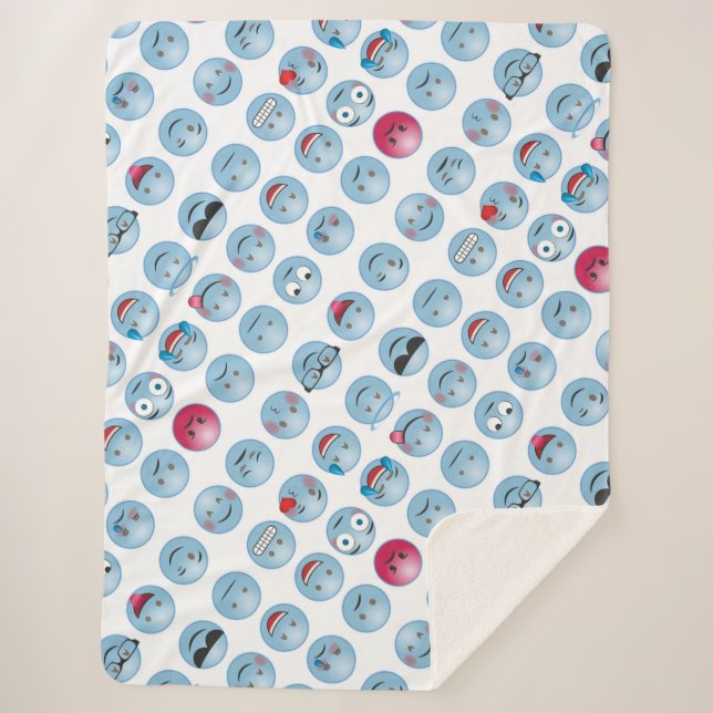 Cobertor Sherpa Emoticons (Frente)