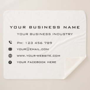 Cobertor Sherpa Empresa empresarial personalizada Sherpa Blanket P