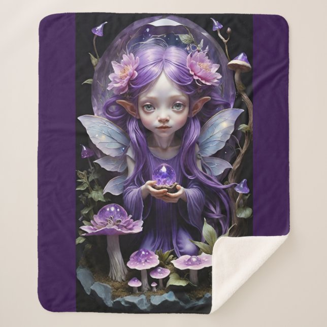 Cobertor Sherpa Enchanted Fairies V1 (Frente)
