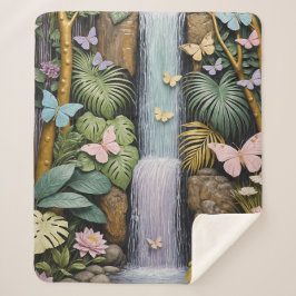 Cobertor Sherpa Enchanted Falls Oasis