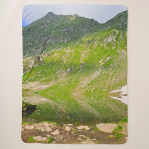 Cobertor Sherpa Encosta da Montanha do Lago Balea – Impressão Alpi