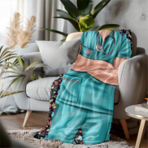 Enfermeira branca Sherpa Blanket