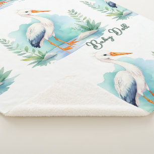 Cobertor Sherpa Enfermeiro de Stork personalizável set Baby Doll
