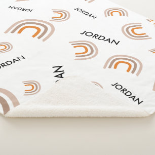 Cobertor Sherpa Enfermeiro Personalizado Bonito bebê Arco-Íris Mod