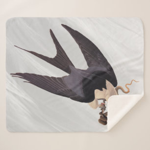 Cobertor Sherpa Engolir Hawk Alcance com Cobra Vintage Audubon