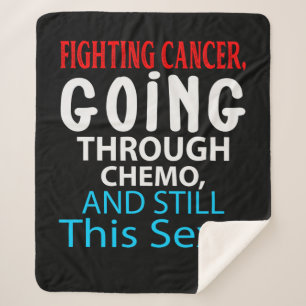 Cobertor Sherpa Engraçado Cancer Fighting Inspirational Quote Che