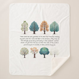 Cobertor Sherpa Enrolado na sabedoria tranquila da floresta