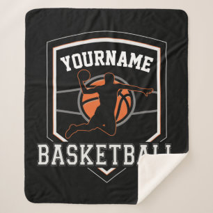 Cobertor Sherpa Equipe Personalizada de Jogador de Basquete