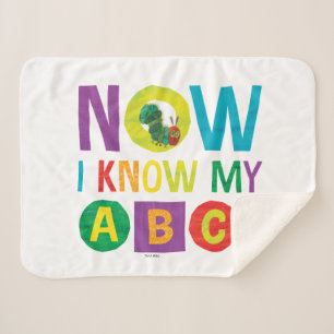 Cobertor Sherpa Eric Carle   agora eu conheço meu ABCs