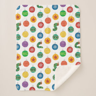 Cobertor Sherpa Eric Carle Padrão de Natal da lagarta