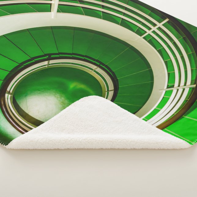 Cobertor Sherpa Escada Circular Verde (3/4)