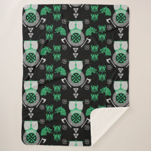 Cobertor Sherpa Escandinávia Viking Norsêmen Home Decor