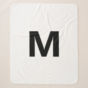 Cobertor Sherpa Escolha Qualquer Letra Fonte: Open Sans Condense