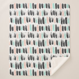 Cobertor Sherpa Escovas & teste padrão dos cursos da tinta