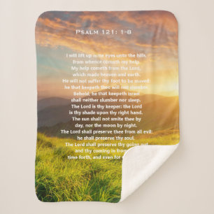 Cobertor Sherpa Escritura Do Psalm 121 Sherpa Blanket