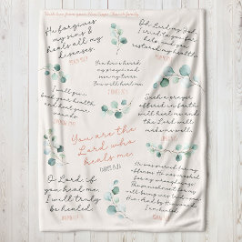 Cobertor Sherpa Escrituras de Reparo de Nomes Personalizados - Pre