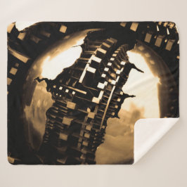 Cobertor Sherpa Escultura de Bronze Steampunk