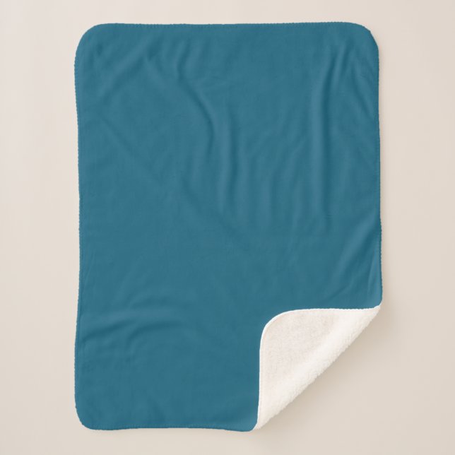 Cobertor Sherpa Espira azul (cor sólida) (Frente)