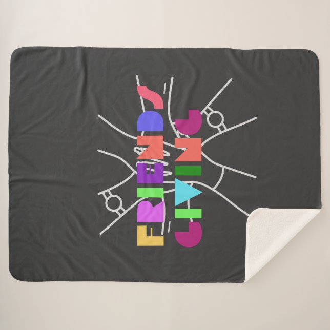 Cobertor Sherpa Esquadrão de Ação de Amizade: Grata e Reunida (Frente (Horizontal))