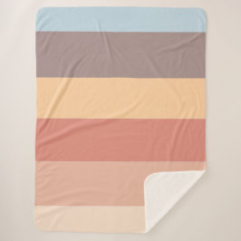 Cobertor Sherpa Esquema de cor pastel de queda