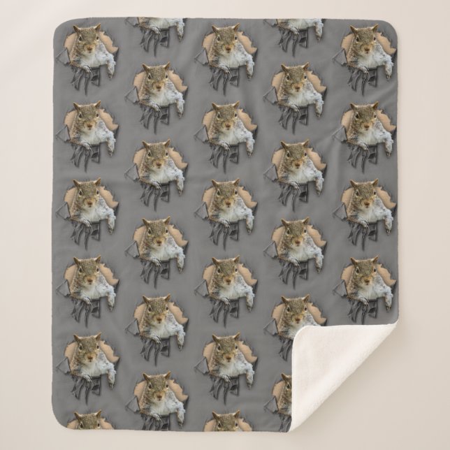 Cobertor Sherpa Esquilo de camisa, Sherpa Blanket (Frente)