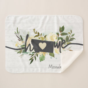 Cobertor Sherpa Estado de Montana personalizou sua rusticidade de 