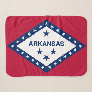 Cobertor Sherpa Estado do Arkansas Bandeira Impressão Patriótico