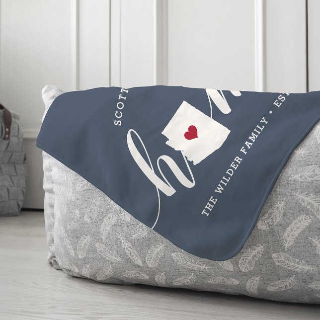 Cobertor Sherpa Estado inicial da arizona personalizado (Criador carregado)