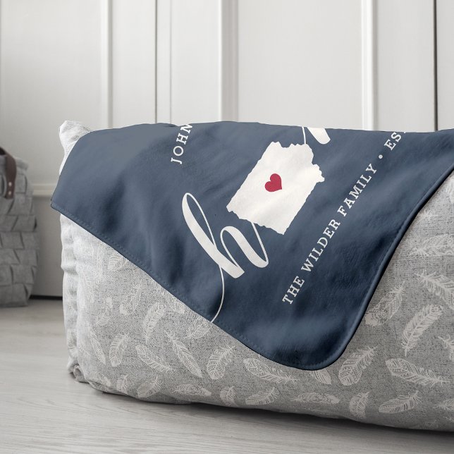 Cobertor Sherpa Estado inicial do Iowa personalizado (Criador carregado)