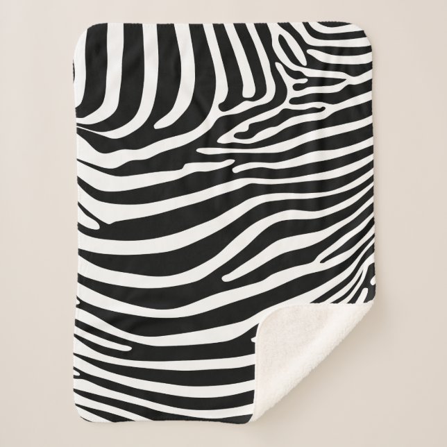 Cobertor Sherpa Estampa de Zebra (Frente)
