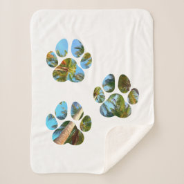 Cobertor Sherpa Estampas de cães - Palmeiras tropicais