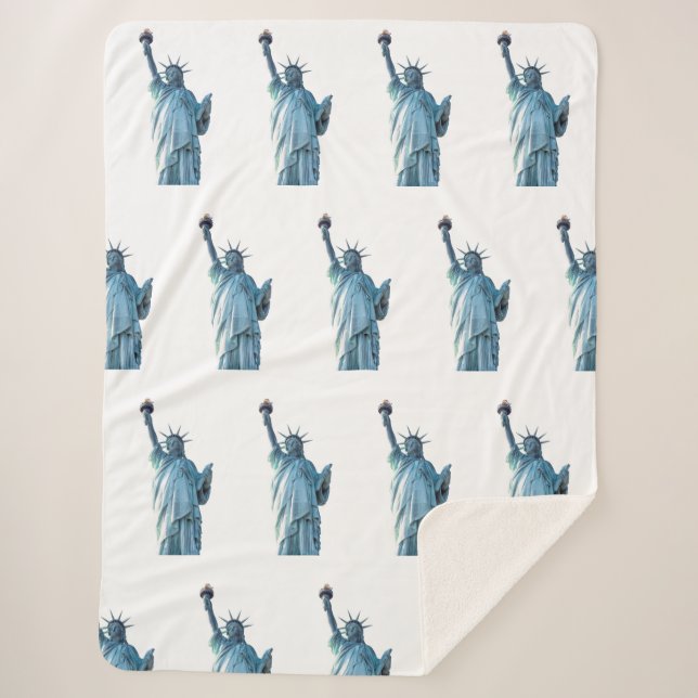 Cobertor Sherpa Estátua da liberdade (Frente)