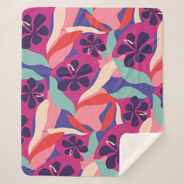 Cobertor Sherpa Estético Blooming (Frente)