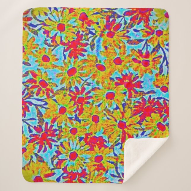 COBERTOR SHERPA ESTILO DE DESIGN E ARTE EM BRANCO (Frente)