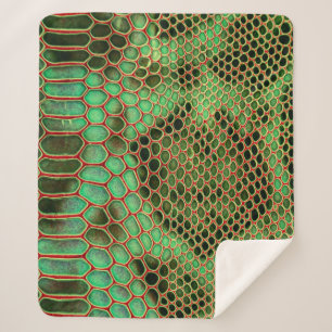 Cobertor Sherpa Estilo de Serpentina: Fundo Exótico da Pele